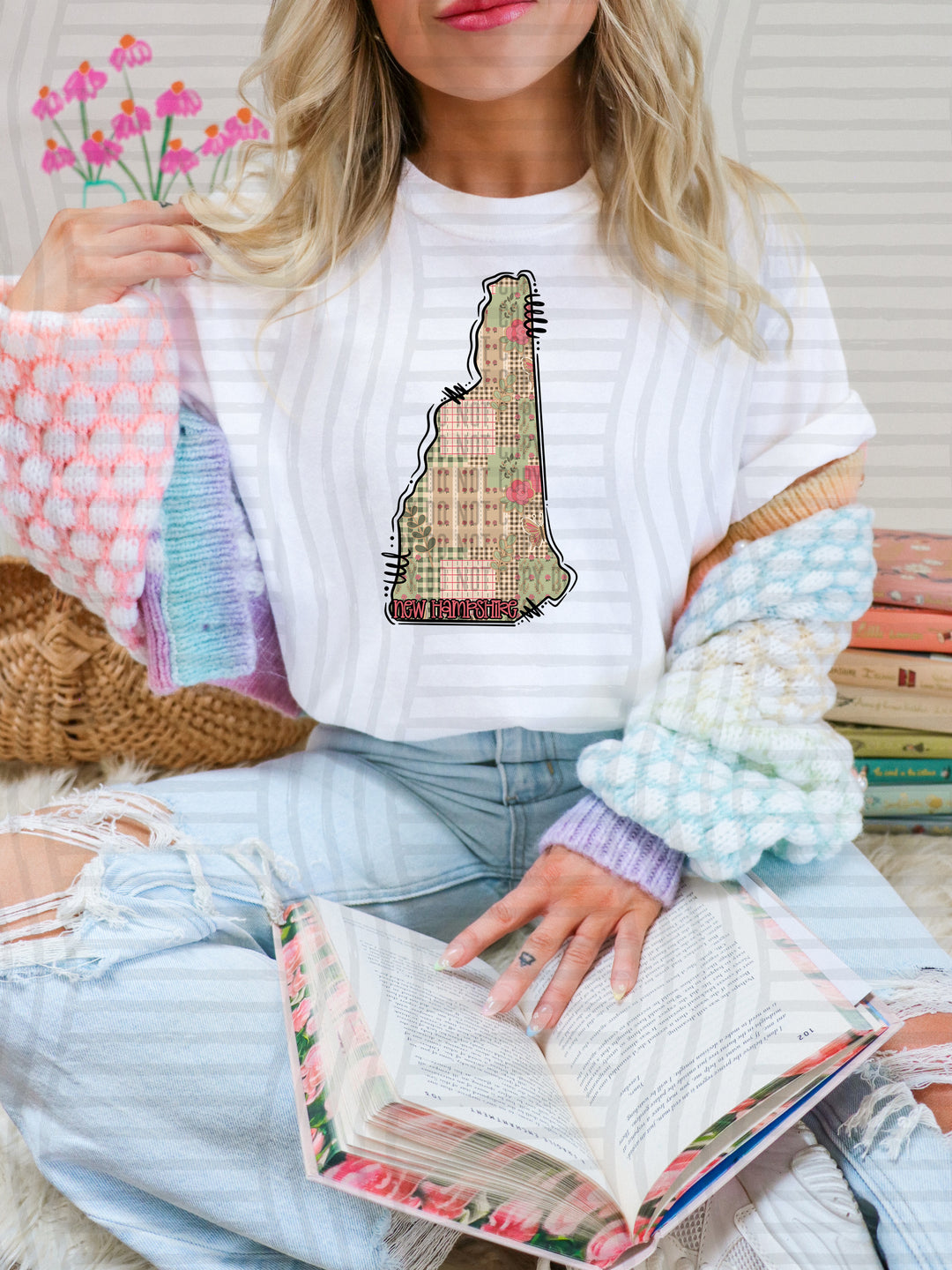 Butterfly Cottage States DTF Print
