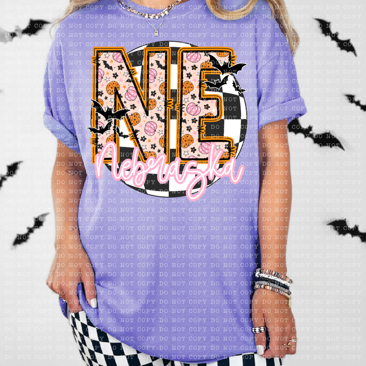 Pumpkin Batty States DTF Print