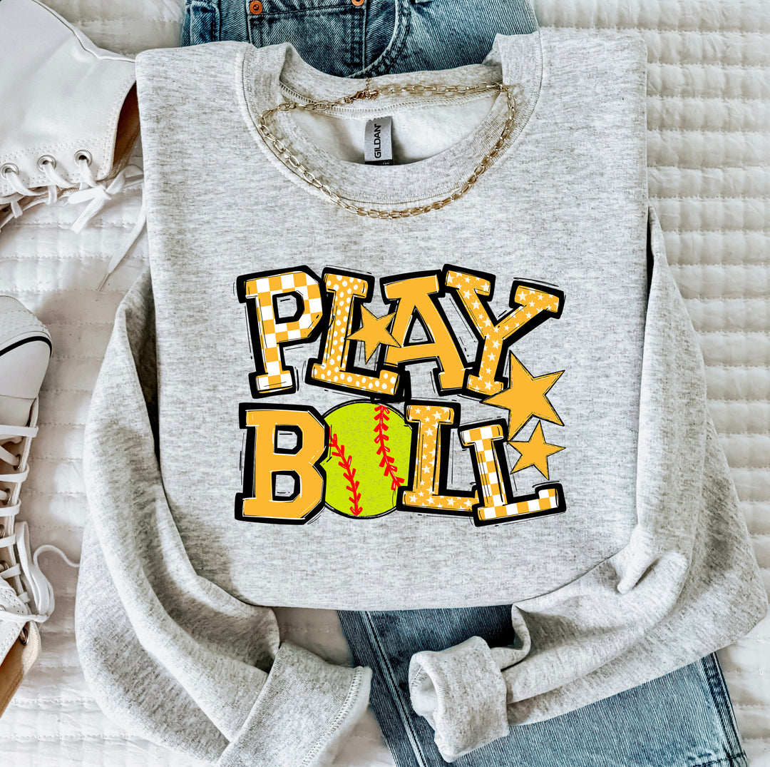 Play Ball Softball DTF Print