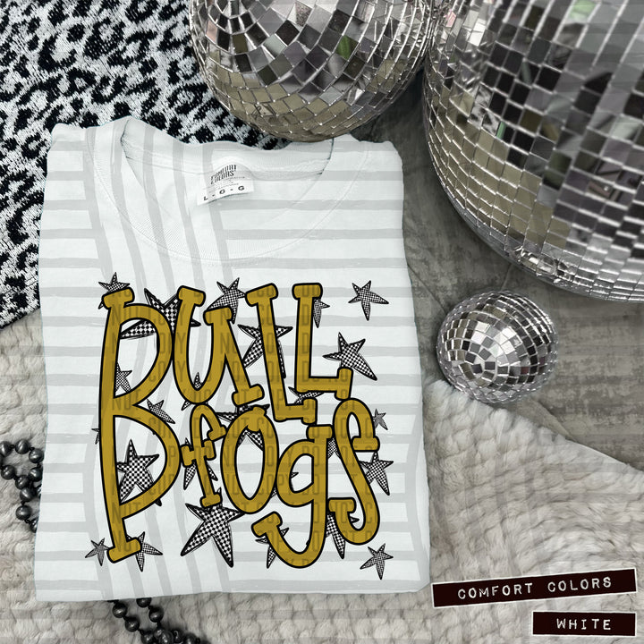 Gold Staggered DTF Print