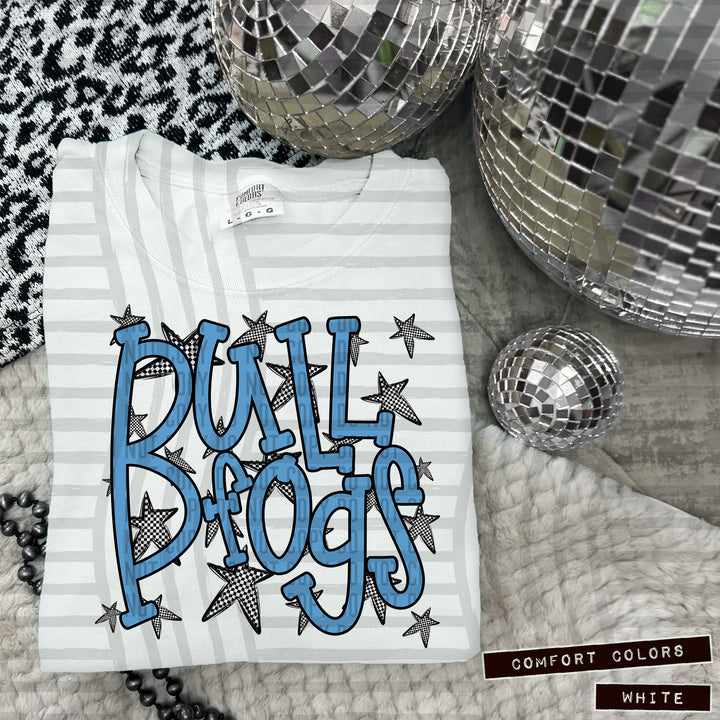 Columbia Blue Staggered DTF Print