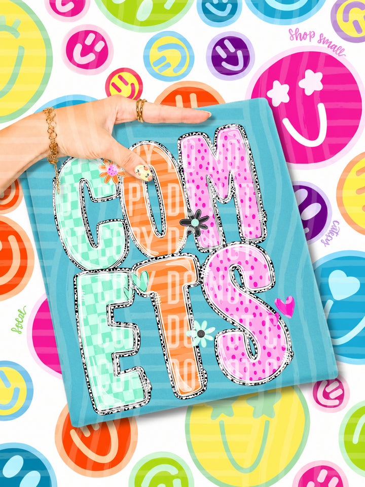 Happy Blooms Mascots DTF Print