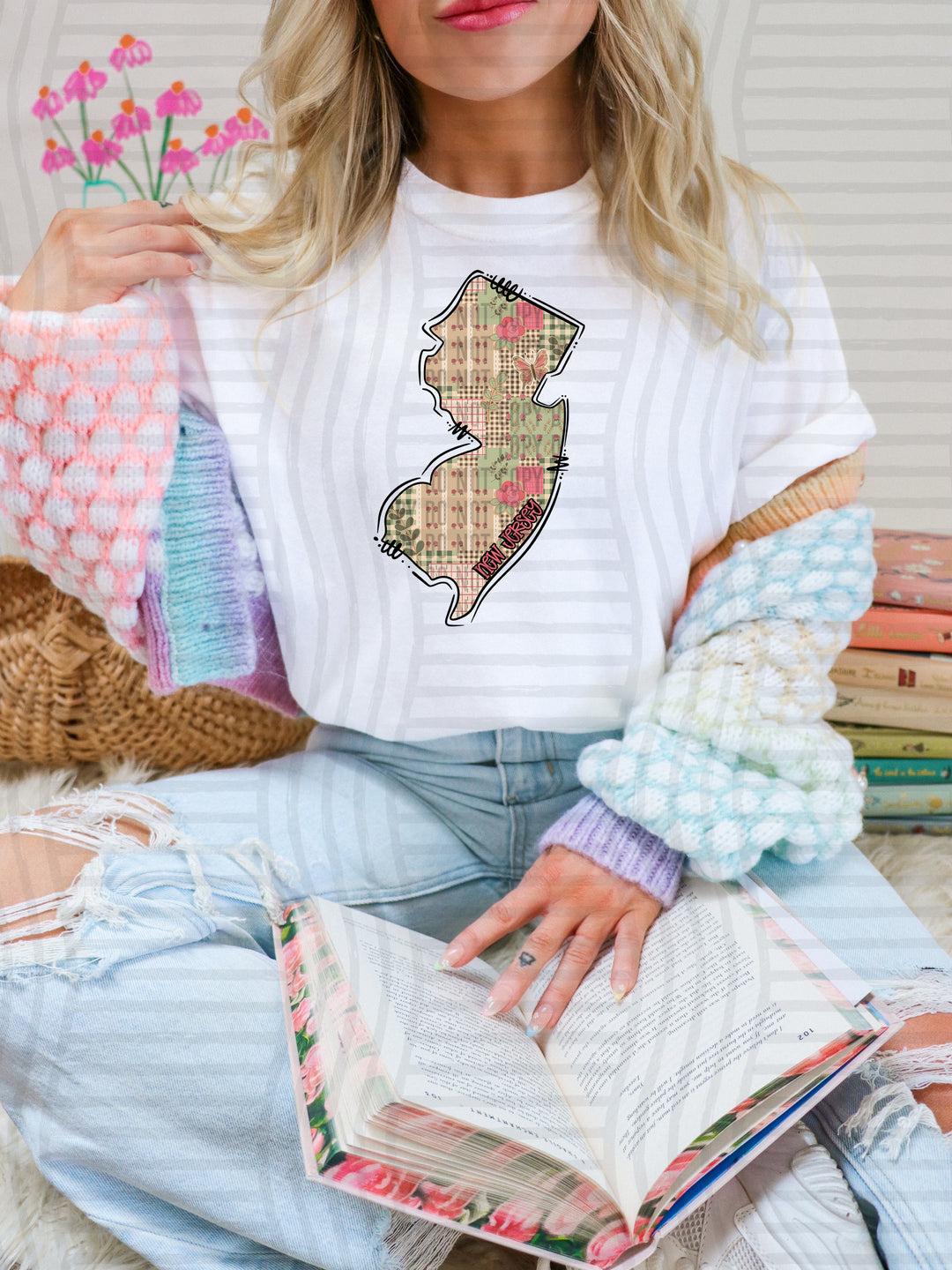 Butterfly Cottage States DTF Print