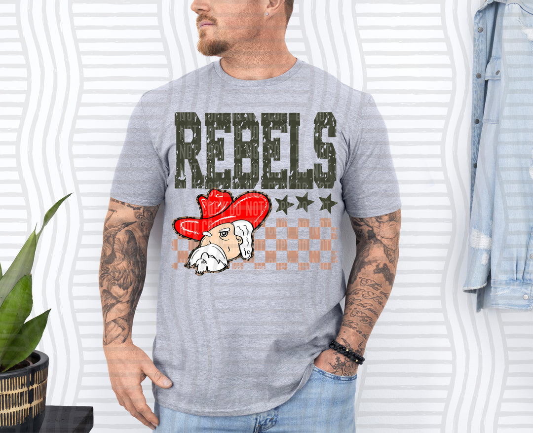 Camo Mascot Heads DTF Print