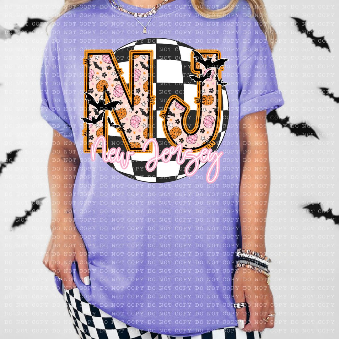 Pumpkin Batty States DTF Print