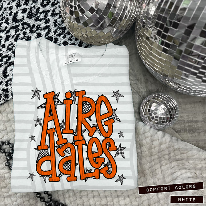 Orange Staggered DTF Print