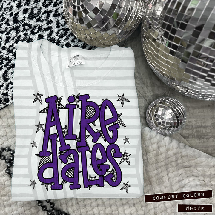 Purple Staggered DTF Print