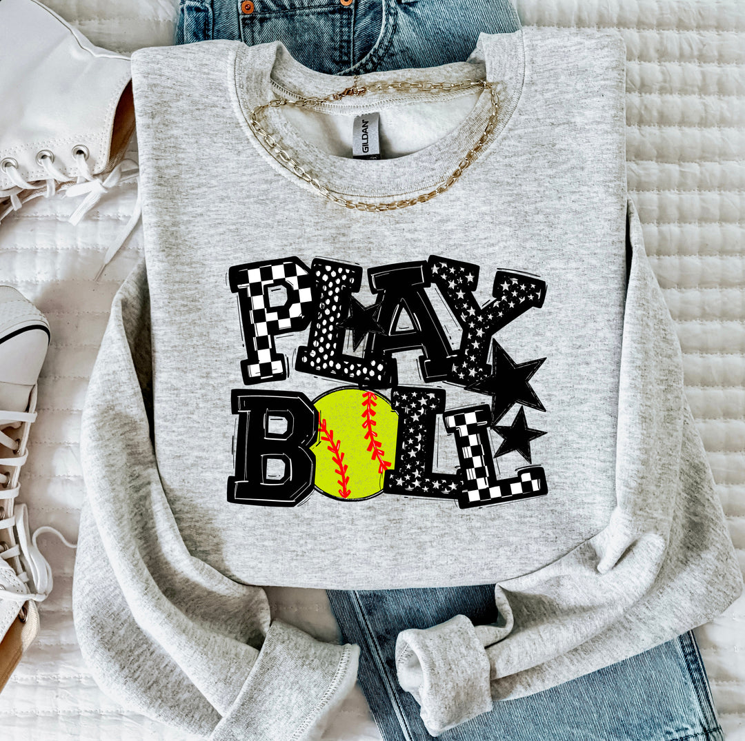 Play Ball Softball DTF Print