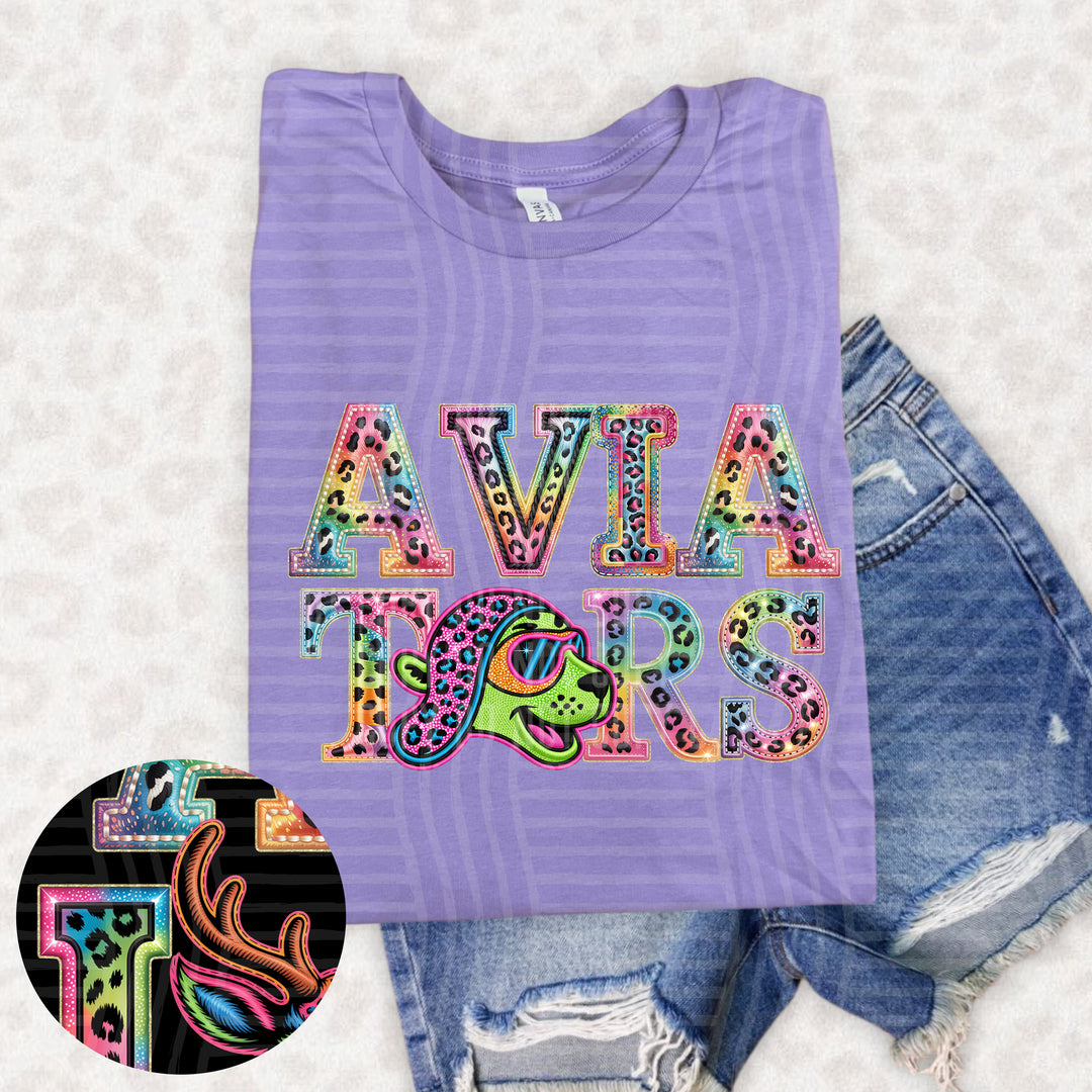 Rainbow Mascot Heads Stacked DTF Print