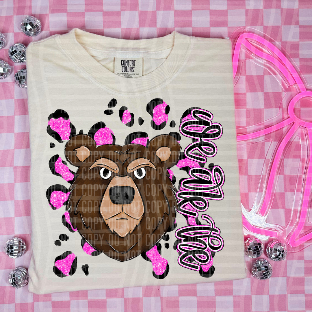 Preppy Leopard Mascot Heads DTF Print