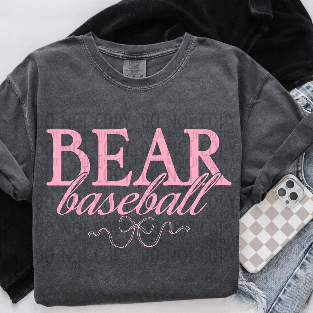 Pink Coquette Baseball Mascots DTF Print