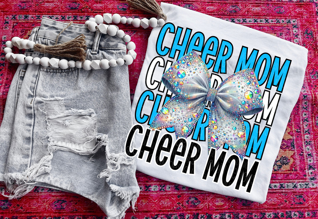 Cheer Mom (Teal) DTF Print