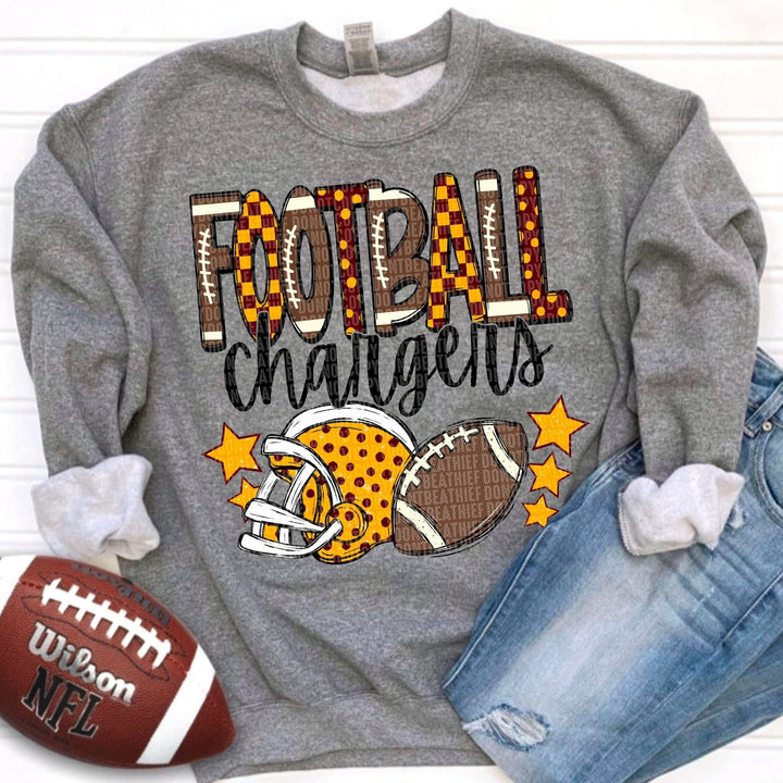 Football Doodle Custom Digital Creation/Mockup Fee ONLY - No Prints - No Digitals