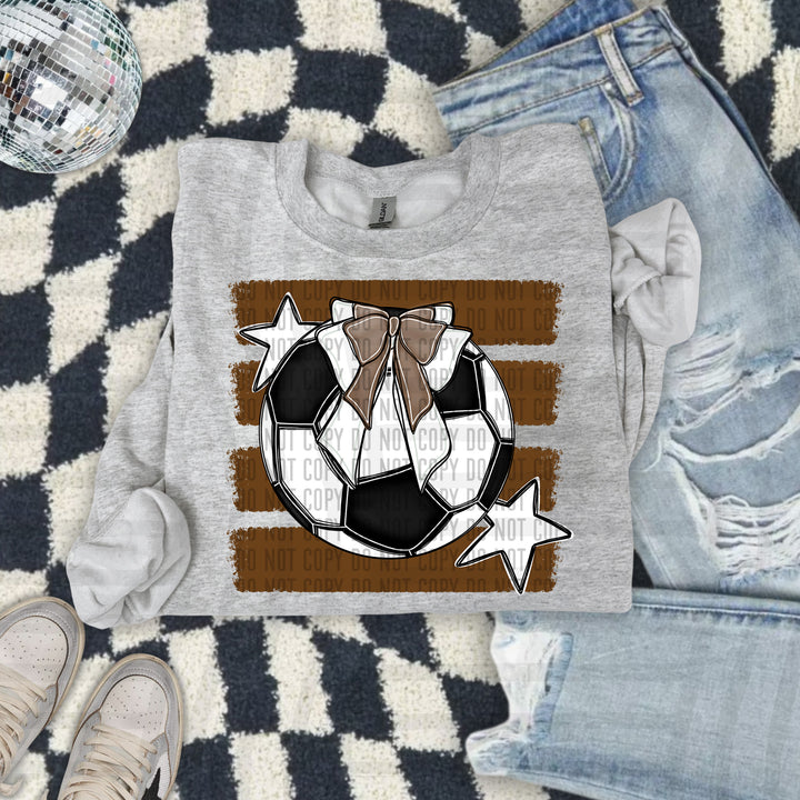 Soccer Bow DTF Print
