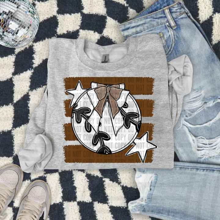Baseball Bow DTF Print