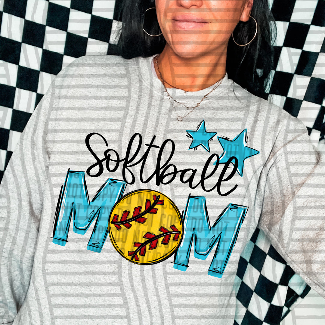 Sports Mom Softball DTF Print