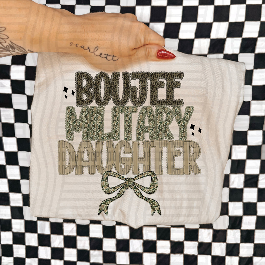 Boujee Military Daughter DTF Print