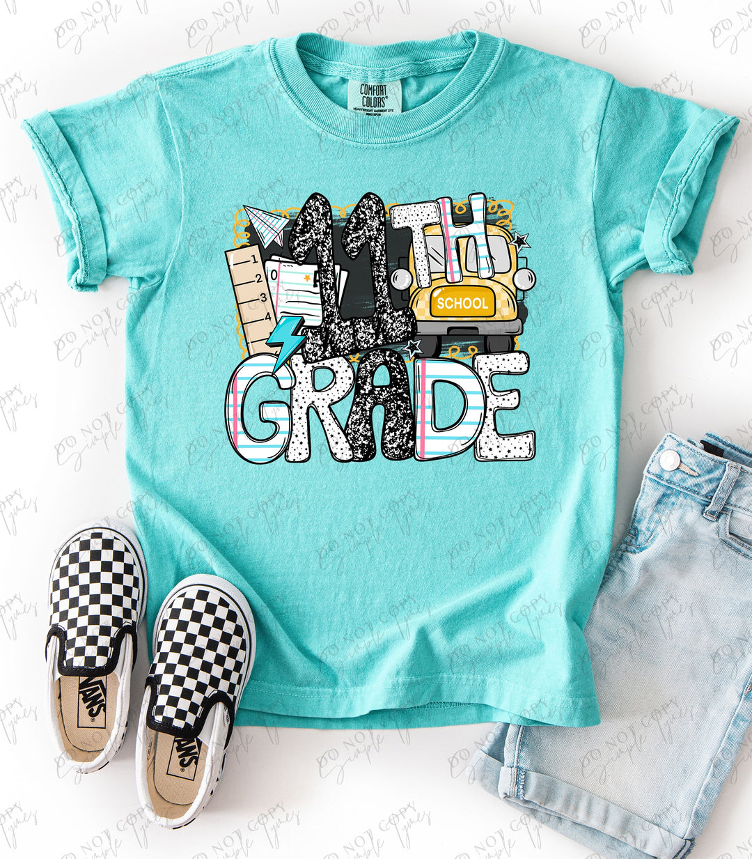 Back To School Bus Grade Levels DTF Print