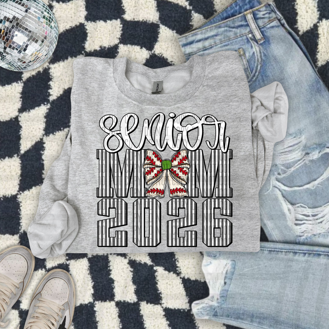 Senior Mom Baseball DTF Print