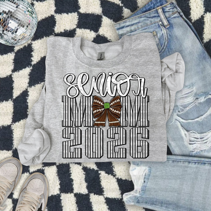 Senior Mom Football Seersucker DTF Print