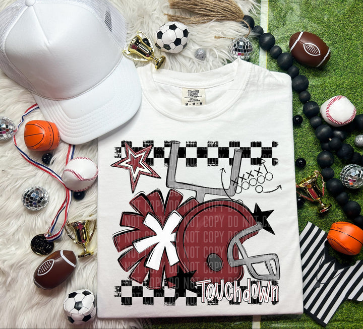 Helmet Pom Colors DTF Print