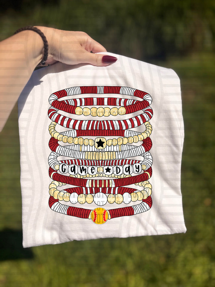 Softball Bracelets DTF Print