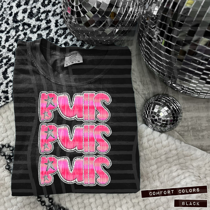 Pink Triple Stacked DTF Print
