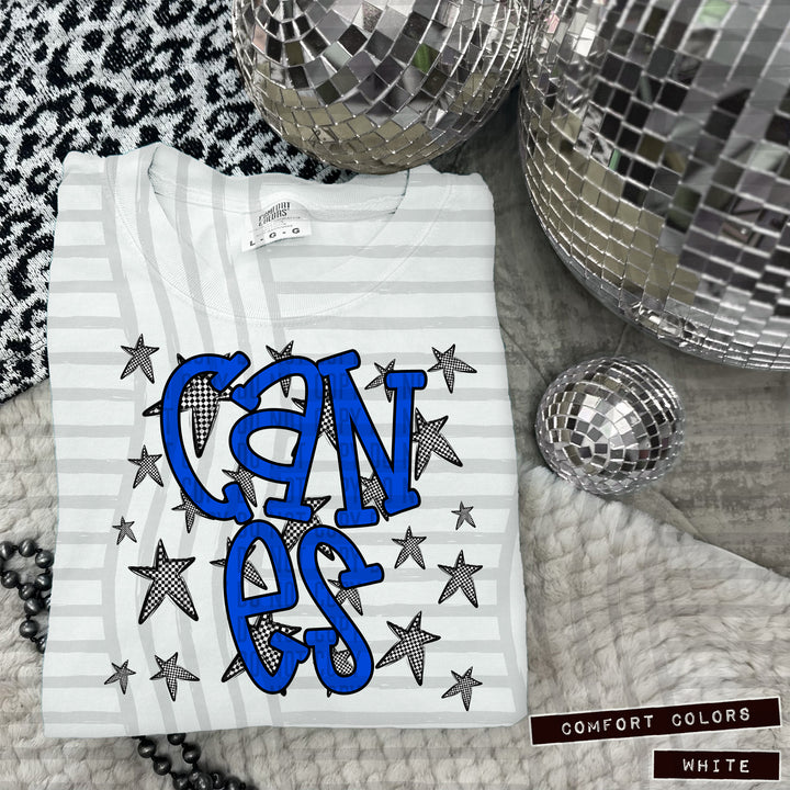 Blue Staggered DTF Print