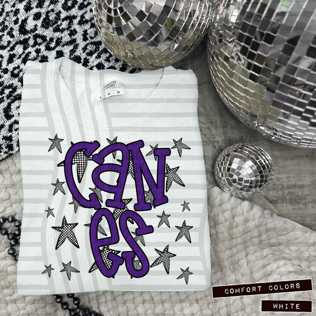 Purple Staggered DTF Print