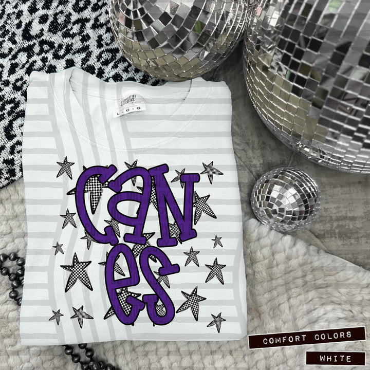 Purple Staggered DTF Print