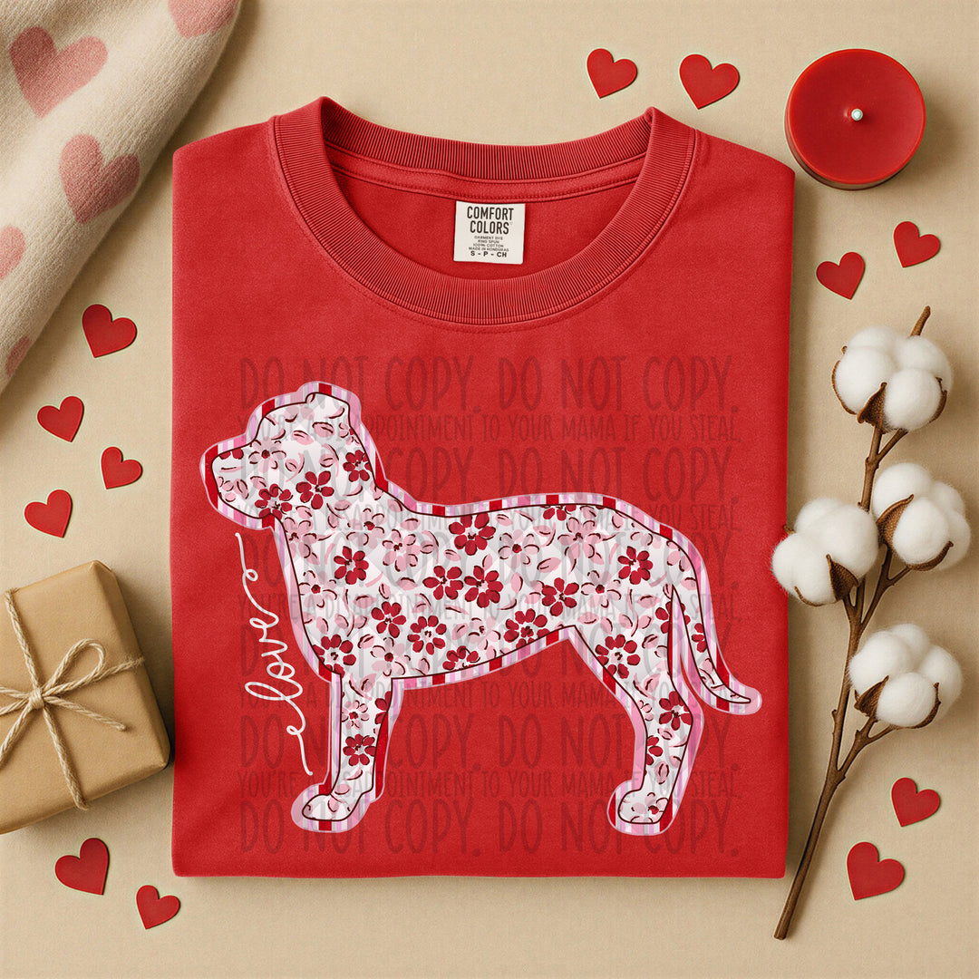 Valentine Dogs DTF Print