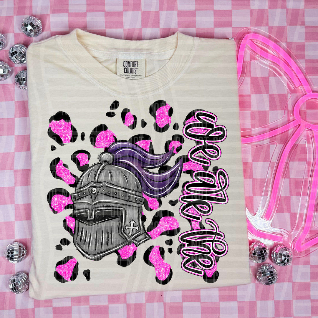 Preppy Leopard Mascot Heads DTF Print