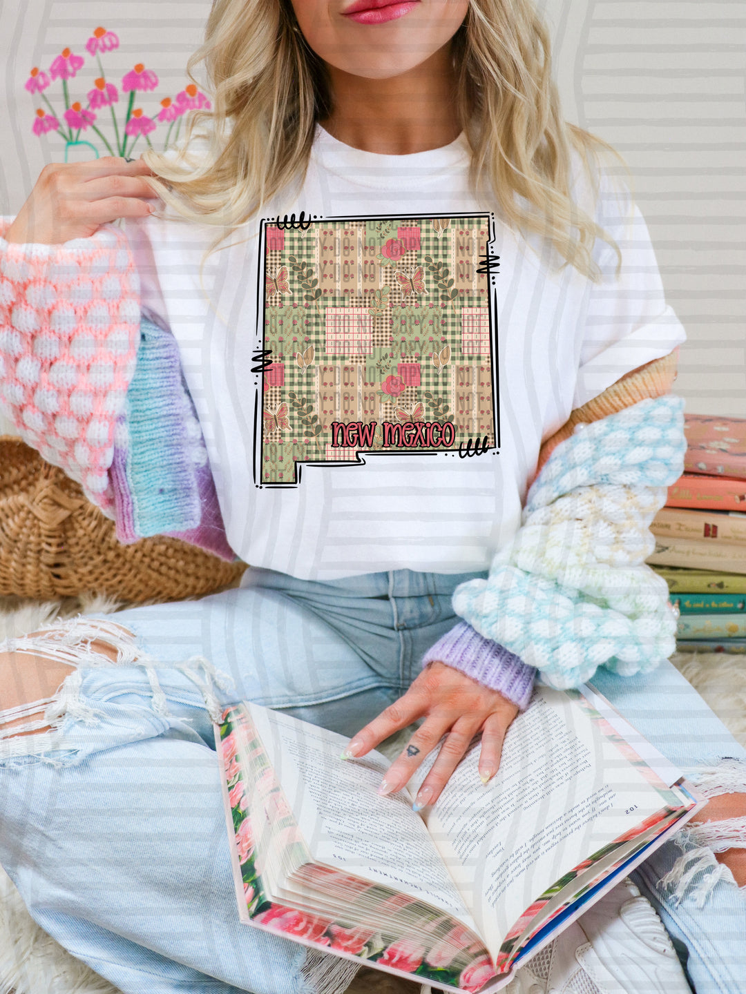 Butterfly Cottage States DTF Print