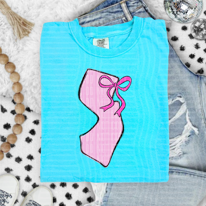 Seersucker States With Bow DTF Print