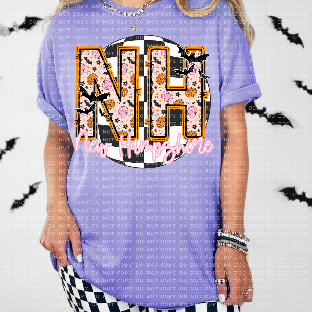Pumpkin Batty States DTF Print