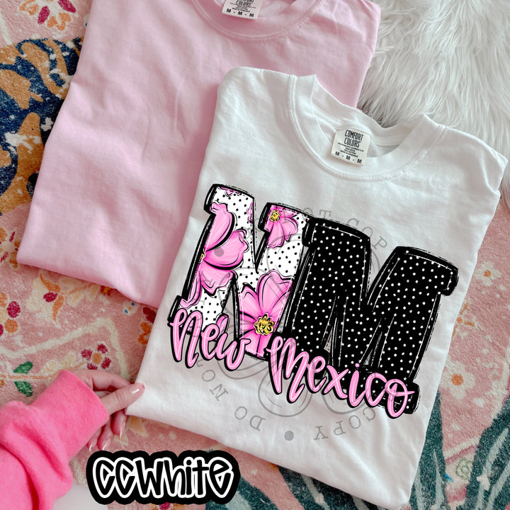 Pink Floral States DTF Print