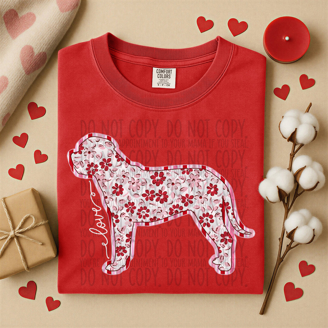 Valentine Dogs DTF Print