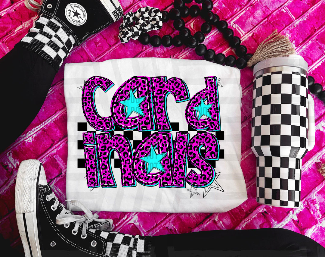 Pink Neon Leopard DTF Print