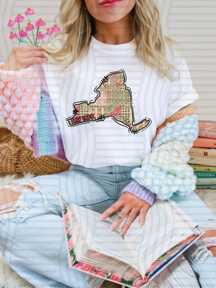 Butterfly Cottage States DTF Print