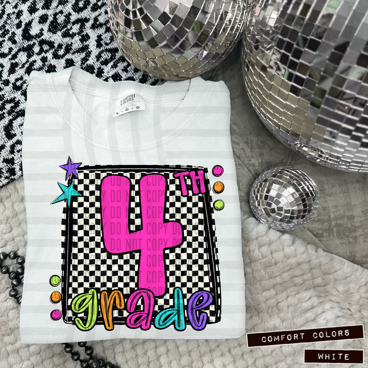 Bright Preppy Grades DTF Print