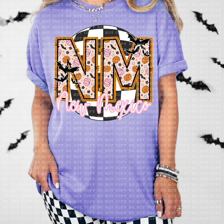 Pumpkin Batty States DTF Print