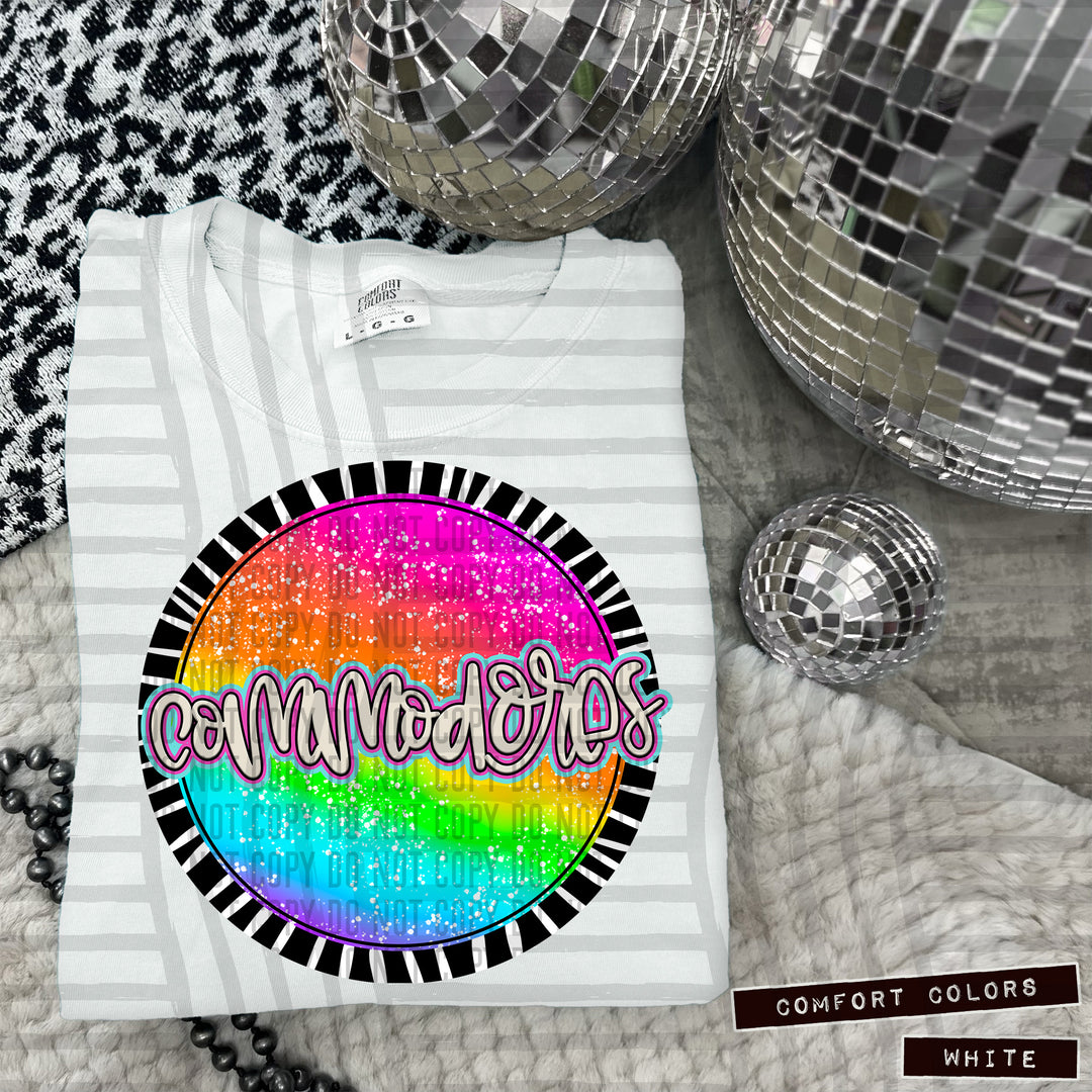 Rainbow Splatter Rounds DTF Print