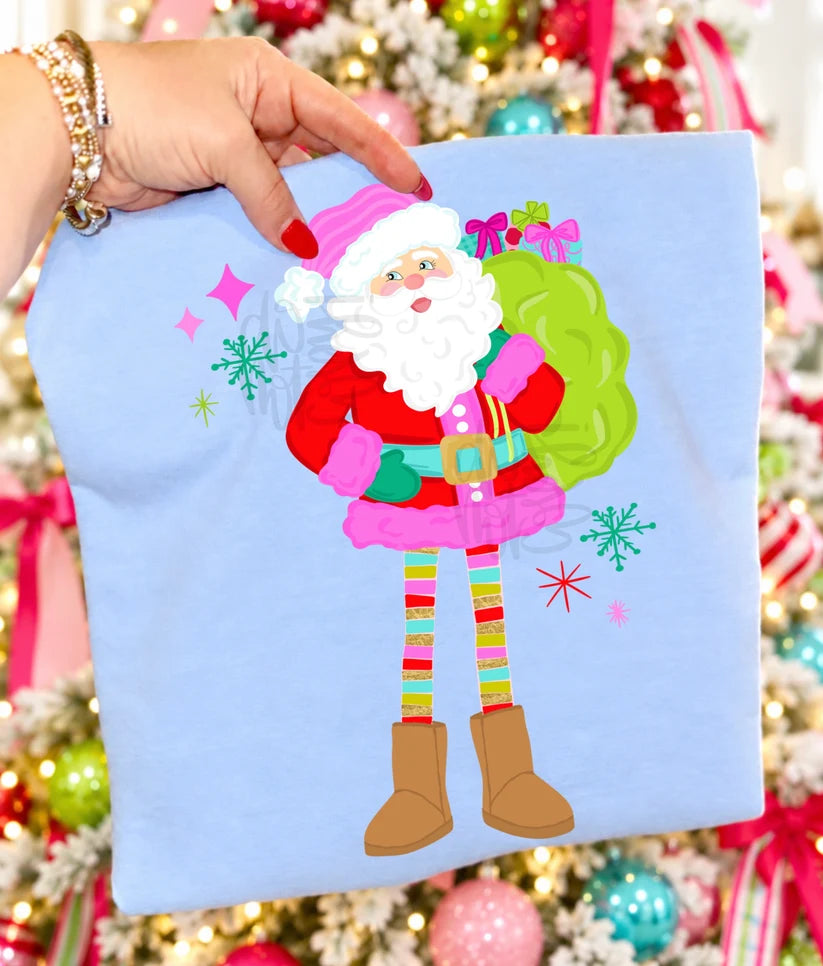 Preppy Santa DTF Print