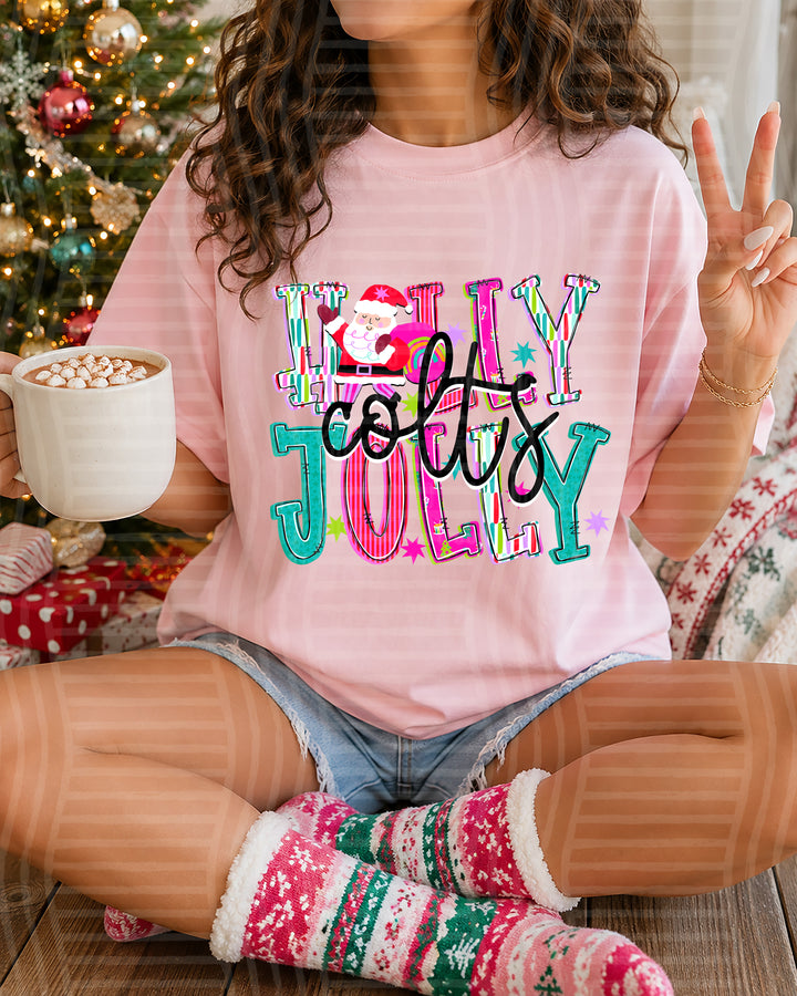 Holly Jolly Santa Mascots DTF Print