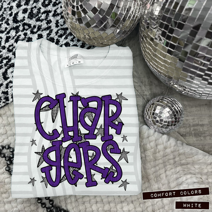 Purple Staggered DTF Print