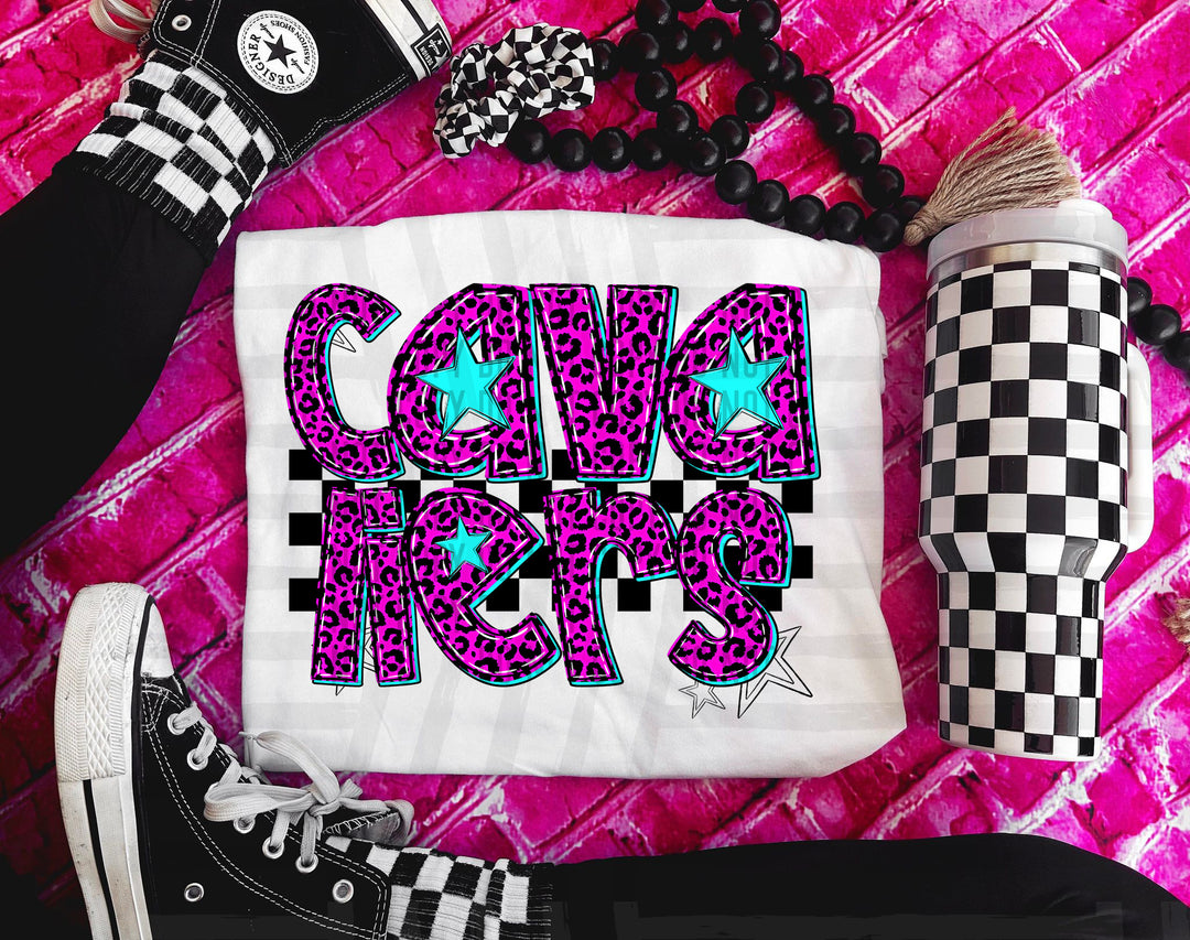 Pink Neon Leopard DTF Print