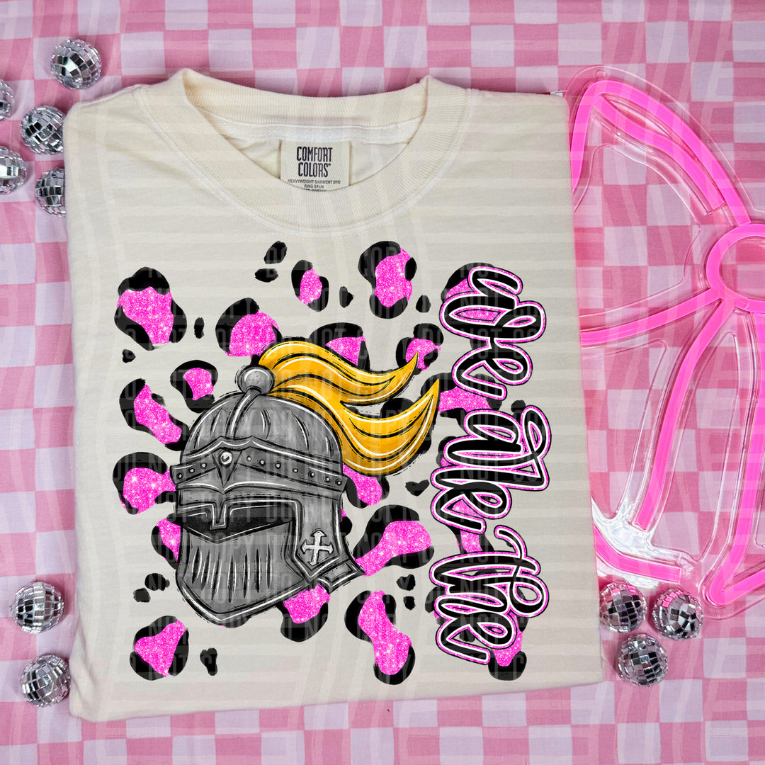 Preppy Leopard Mascot Heads DTF Print