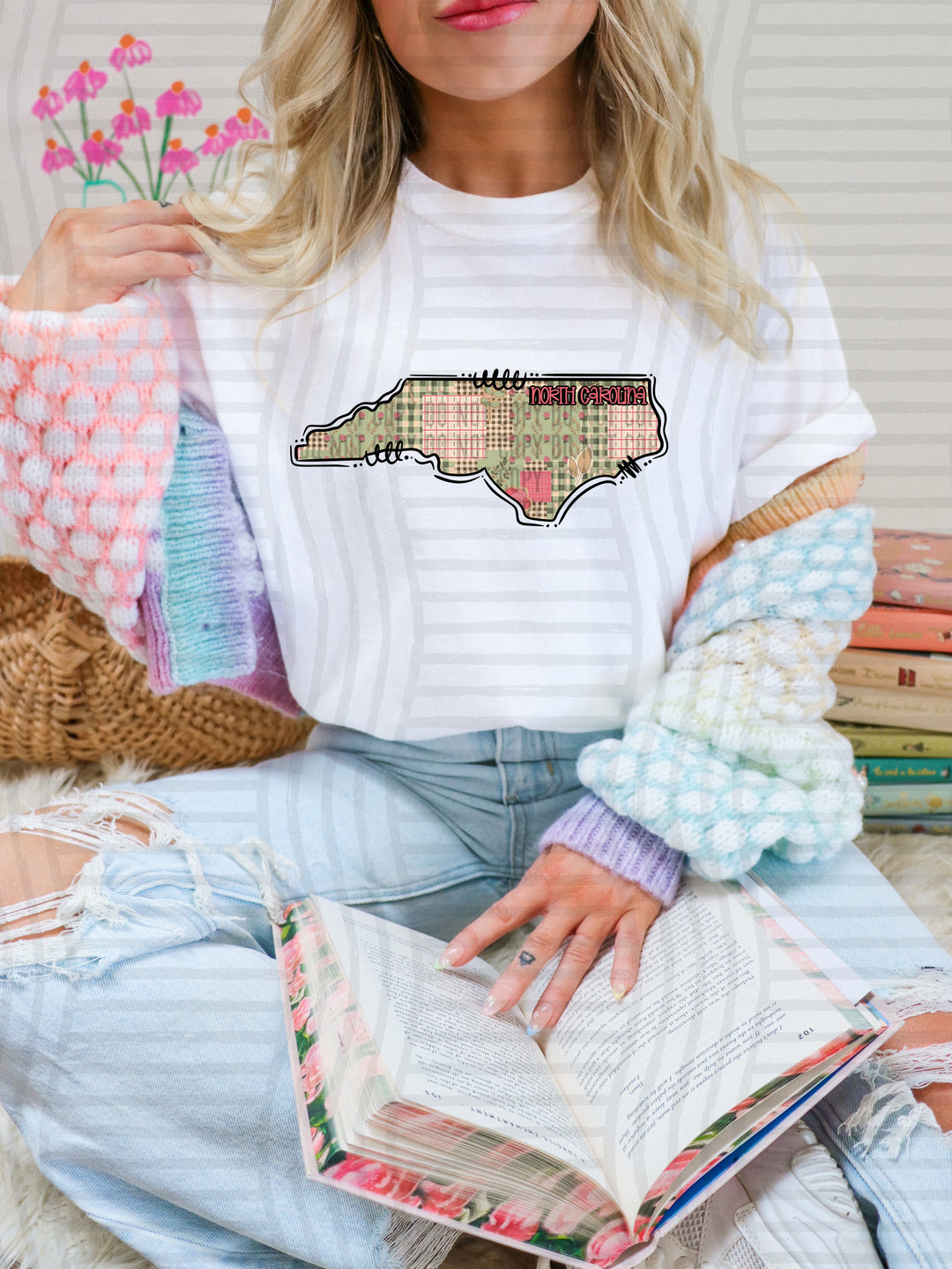 Butterfly Cottage States DTF Print