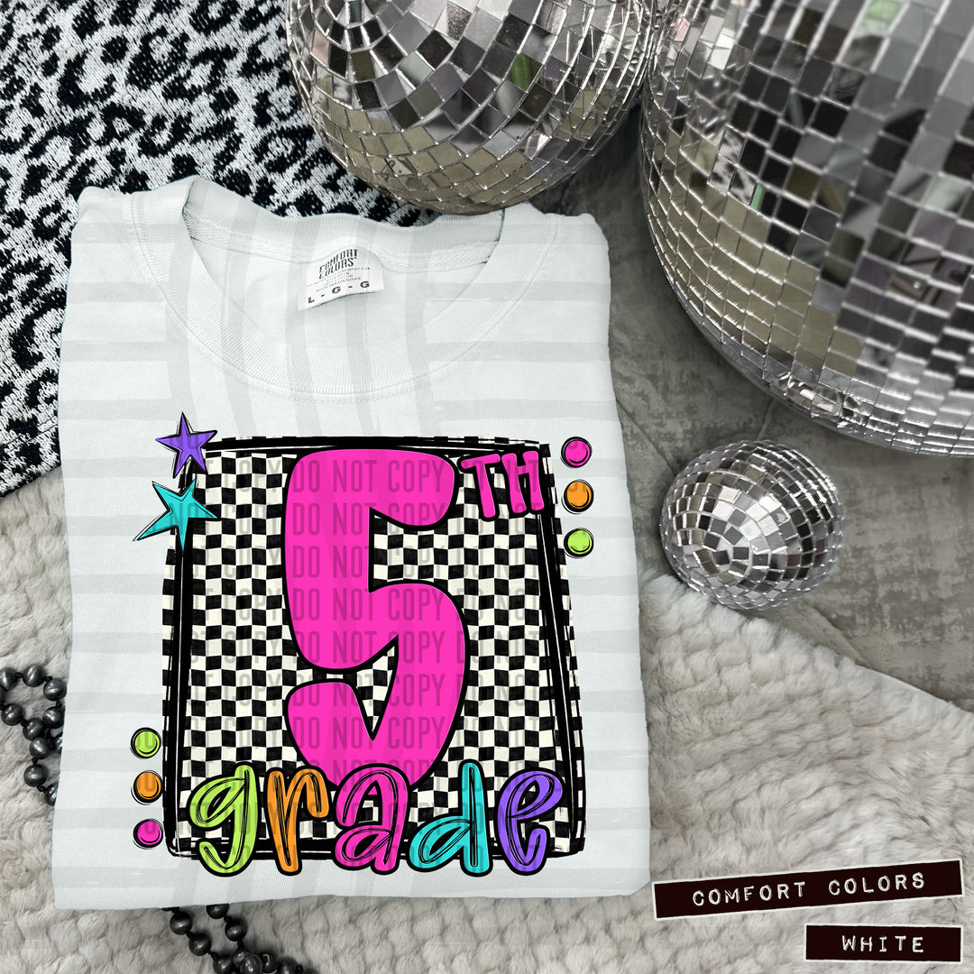 Bright Preppy Grades DTF Print