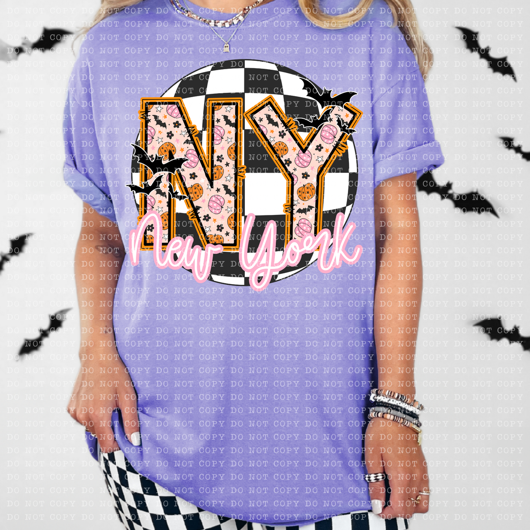 Pumpkin Batty States DTF Print